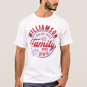 Bijpassende familienaam 4 juli Rood Wit Blauw T-shirt (Voorkant)