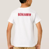 Bijpassende familienaam 4 juli Rood Wit Blauw T-shirt (Achterkant)