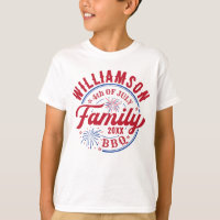 Bijpassende familienaam 4 juli Rood Wit Blauw