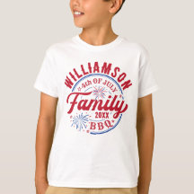 Bijpassende familienaam 4 juli Rood Wit Blauw