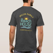 Bijpassende familienaam Beach House Zomervakantie T-shirt (Achterkant)