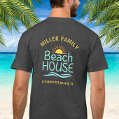 Bijpassende familienaam Beach House Zomervakantie T-shirt