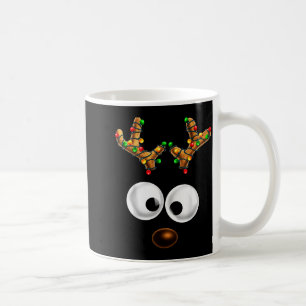 Bijpassende gezins Kerst Reindeer Gezicht Kerst Koffiemok
