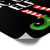 Bijpassende gezinsgroep De Disc Golf Elf Kerst Poster (Hoek)