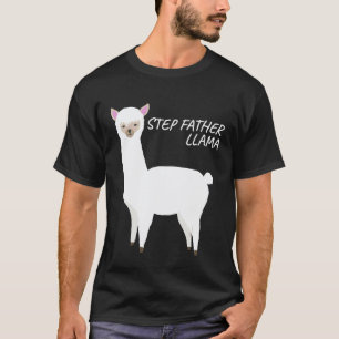 Bijpassende gezinslama Stiefvader lama voor vader T-shirt