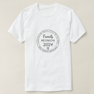Bijpassende grappige zwarte familie reünie 2024 t-shirt