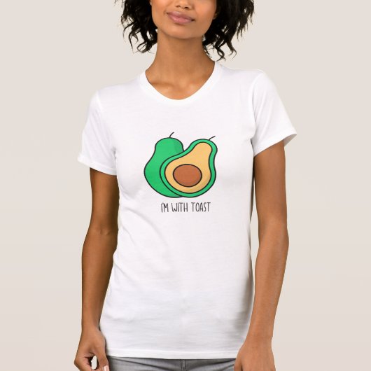 Bijpassende Halloween paar kostuum avocado toast T-shirt (Voorkant)