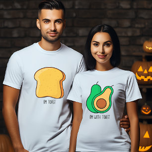 Bijpassende Halloween paar kostuum avocado toast T-shirt