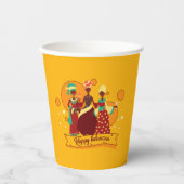Bijpassende Happy Kwanzaa 3 Dames Papieren Bekers (Voorkant)