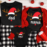 Bijpassende kerst gepersonaliseerde rendieren op m t-shirt<br><div class="desc">Verhoog de feestelijke stijl van uw familie met onze Custom Santa Hat Matching Family Christmas Pyjama T-Shirts, die een mix van comfort en feestvreugde aan uw feesten brengen. Deze bijpassende t - shirts zijn voorzien van speelse kerstmutsen en kunnen worden gepersonaliseerd met de naam van elk familielid, waardoor ze een...</div>