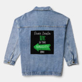 bijpassende kerst koppels trui hij is de naugh denim jacket (Achterkant)
