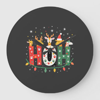 Bijpassende Kerstmis Kerstman Hoed Ho Ho Ho Giraff Grote Klok