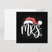 Bijpassende koppels meneer mevrouw trouw kerst lel feestdagenkaart (Voorkant / Achterkant)