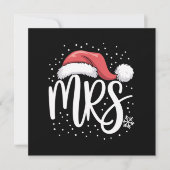 Bijpassende koppels meneer mevrouw trouw kerst lel feestdagenkaart (Voorkant)