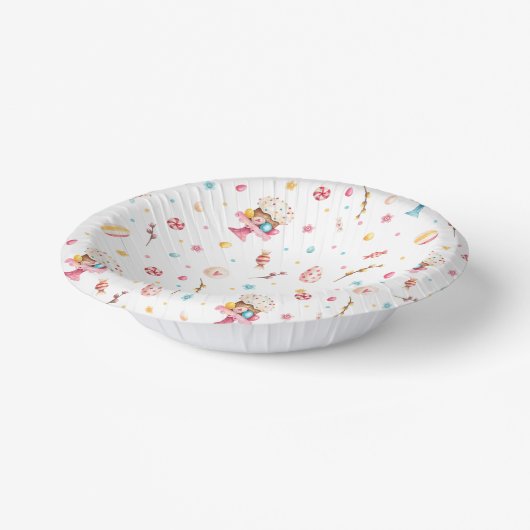 Bijpassende lente-Pasen Patroon 7-in Papieren scha Papieren Kommen (Gebogen)