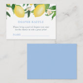 Bijpassende luier of boek Raffle Lemons Baby showe Informatiekaartje (Voorkant / Achterkant)