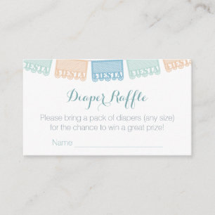 Bijpassende luierloof voor Fiesta Baby shower Informatiekaartje