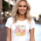 Bijpassende Moeder Nieuwe Mama Mini Retro Bloemen T-shirt