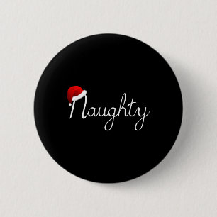 Bijpassende Naughty & Nice Naughty List Christ Ronde Button 5,7 Cm