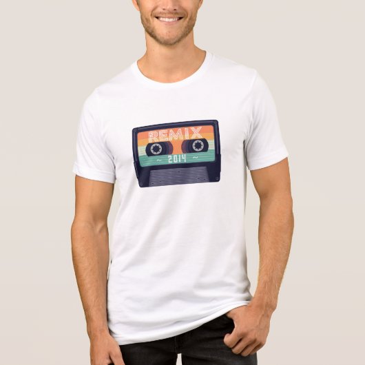 Bijpassende originele Remix  Cassettebandje Jaar Tri-Blend Shirt (Voorkant)