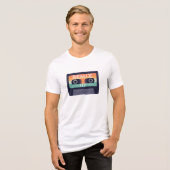 Bijpassende originele Remix  Cassettebandje Jaar Tri-Blend Shirt (Voorkant volledig)
