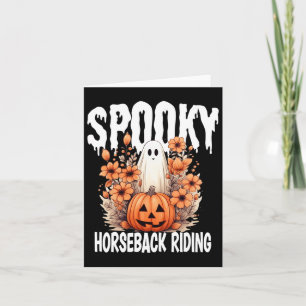 Bijpassende paardrijden Halloween Familiekostuum Kaart