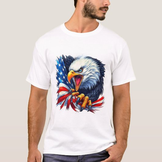 Bijpassende Patriotic Eagle T-shirts – Bold Americ (Voorkant)