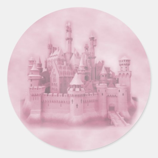 Bijpassende Prinses Bruiloft Envelop Afdichtingen Ronde Sticker (Voorkant)