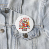Bijpassende retro neef crew Kerst kinderen Ronde Button 7,6 Cm (In situ)