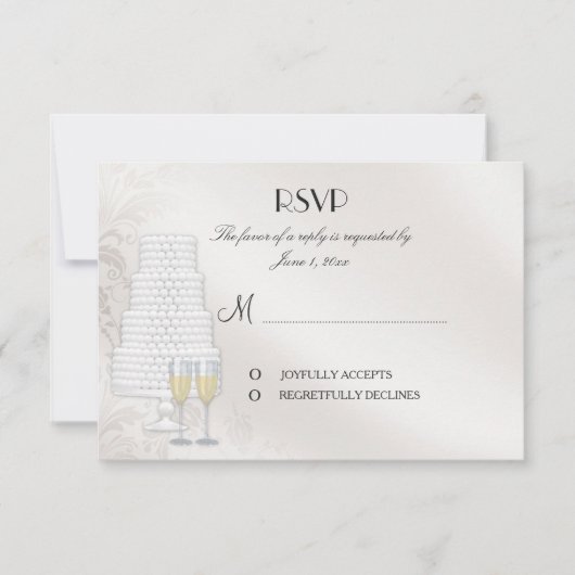 Bijpassende RSVP-kaart voor uitnodiging voor een h (Voorkant)