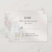 Bijpassende RSVP-kaart voor uitnodiging voor een h (Voorkant / Achterkant)