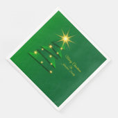 Bijpassende Set Groene Boom Naam wijzigen Diner Servet (Hoek)