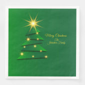 Bijpassende Set Groene Boom Naam wijzigen Diner Servet (Voorkant)