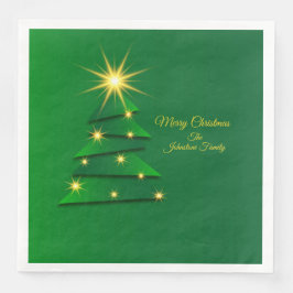 Bijpassende Set Groene Boom Naam wijzigen Diner Servet