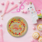 Bijpassende Thanksgiving herfstbladtonen 7" (klein Papieren Bordje (Feest)