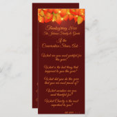 Bijpassende Thanksgiving Leaf Conversation Starter Menu (Voorkant / Achterkant)