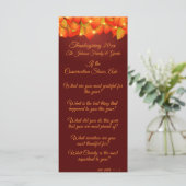Bijpassende Thanksgiving Leaf Conversation Starter Menu (Staand voorkant)