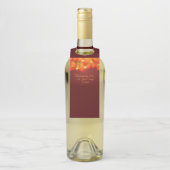 Bijpassende Thanksgiving Oranje bladnaam jaarfles Flessenhanger (Op fles)