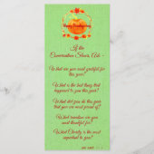 Bijpassende Thanksgiving pompoen gesprek starter Menu (Voorkant)