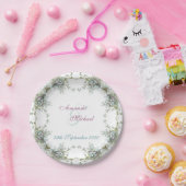 Bijpassende trouwset vergeet me notities papieren bordje (Feest)