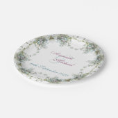 Bijpassende trouwset vergeet me notities papieren bordje (Gekanteld)