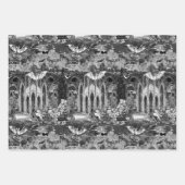 Bijpassende Victoriaans Gothic Zwart en Wit Goulis Inpakpapier Vel (Voorkant 3)