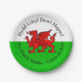 Bijpassende Welsh Dragon St David's Day 7" Papieren Bordje (Voorkant)