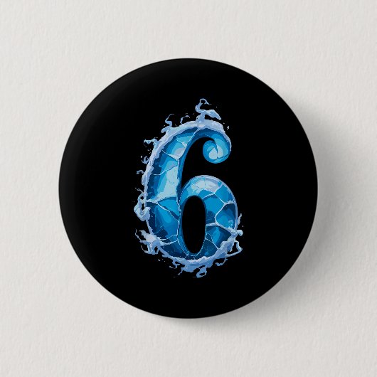 Bijpassende Zes Zeven Vlammend Ijs Grappig Meme 67 Ronde Button 5,7 Cm (Voorkant)