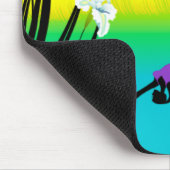 Bijprofiel van een vrouw die yoghurt muismat (Hoek)