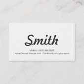 Bijslag - Stijlvol, eenvoudig overzicht Visitekaartje (Achterkant)