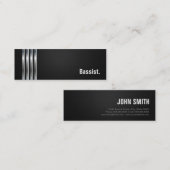 Bijslag - Zwarte zilverstrips Mini Visitekaartje (Voorkant / Achterkant)
