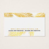 BIJSLUITER BEDANK U tropische goudpalmbladschijfje Visitekaartje (Achterkant)