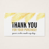 BIJSLUITER BEDANK U tropische goudpalmbladschijfje Visitekaartje (Voorkant)