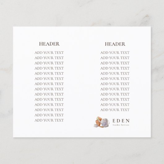 Bijsluiter voor tuinarchitectuur flyer (Achterkant)